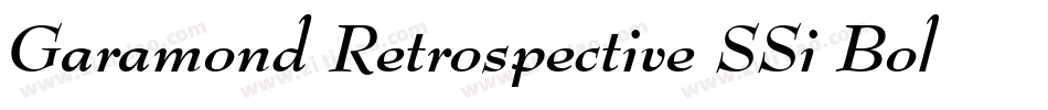 Garamond Retrospective SSi Bold Italic字体转换